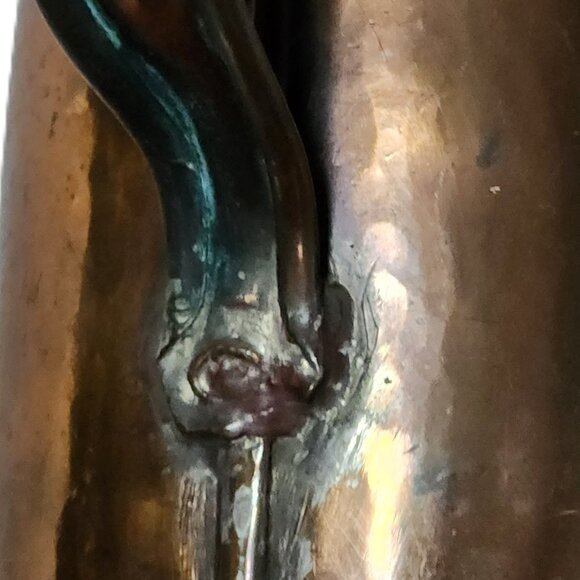 Antique Vintage Handcrafted Copper Pitcher W.A.L Stamp 4.5”x3” & 2.5"x1.75" - Picture 10 of 13